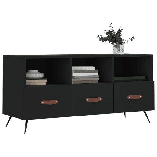 Móvel de TV - Modulo de TV - Armário de TV 102x36x50 cm derivados de madeira preto