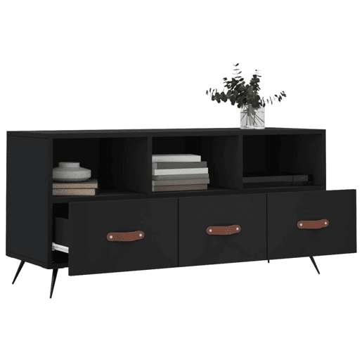 Móvel de TV - Modulo de TV - Armário de TV 102x36x50 cm derivados de madeira preto