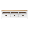Móvel de TV - Modulo de TV - Armário de TV Hill 158x40x47 cm pinho maciço branco
