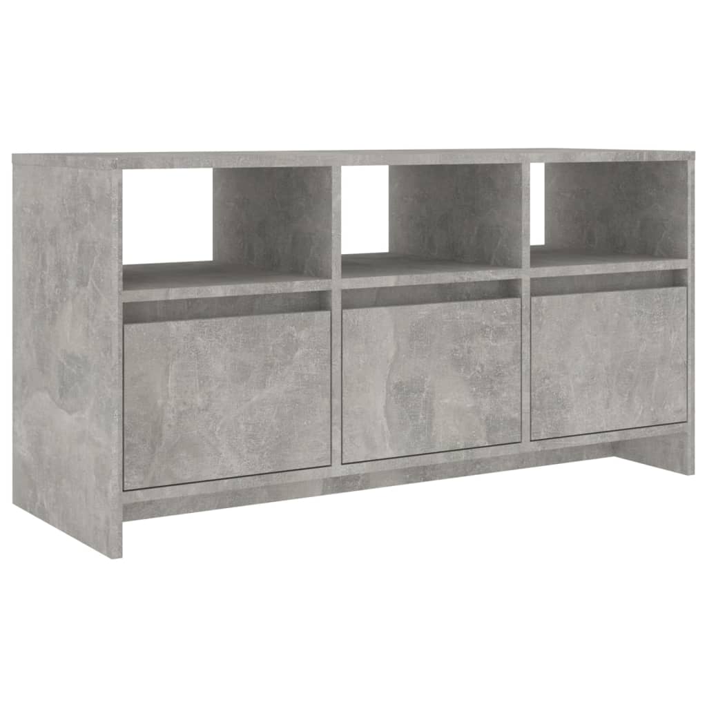 mueble tv - mesa de tv madera contrachapada gris hormigon 102x375x525cm