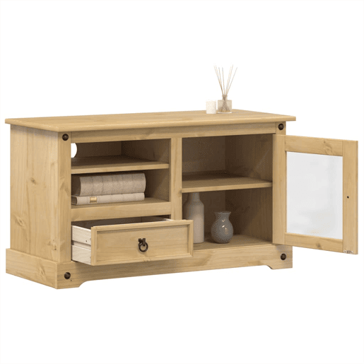 Móvel de TV - Modulo de TV - Armário de TV Corona 100x45x58 cm madeira de pinho maciça