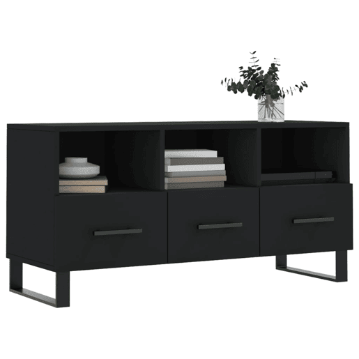 Móvel de TV - Modulo de TV - Armário de TV 102x36x50 cm derivados de madeira preto