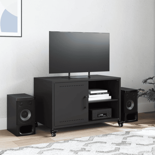 Móvel de TV - Modulo de TV - Armário de TV 68x39x43,5 cm aço preto