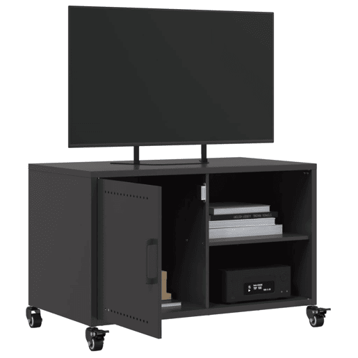 Móvel de TV - Modulo de TV - Armário de TV 68x39x43,5 cm aço preto