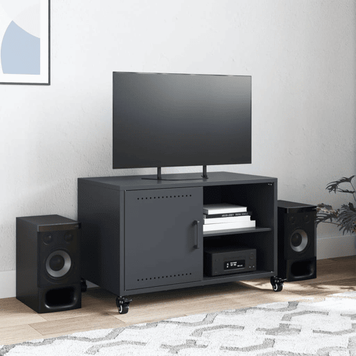 Móvel de TV - Modulo de TV - Armário de TV 68x39x43,5 cm aço antracite