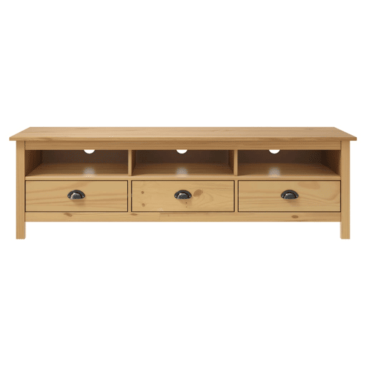 Móvel de TV - Modulo de TV - Armário de TV Hill 158x40x47 cm pinho maciço castanho mel Móvel de TV - Modulo de TV - Armário de TV Hill 158x40x47 cm pinho maciço castanho mel