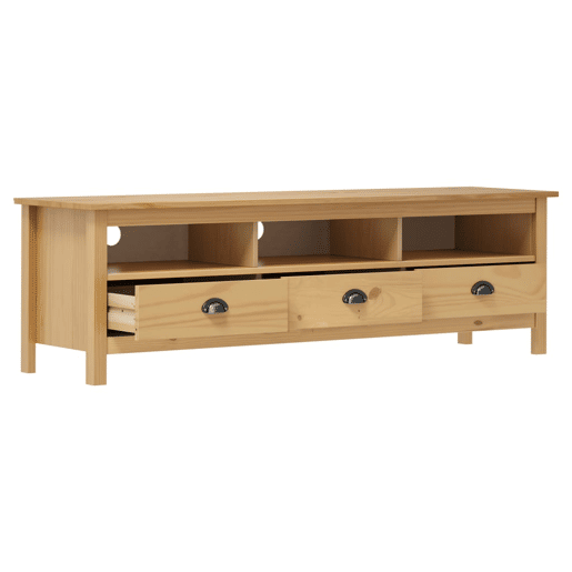 Móvel de TV - Modulo de TV - Armário de TV Hill 158x40x47 cm pinho maciço castanho mel Móvel de TV - Modulo de TV - Armário de TV Hill 158x40x47 cm pinho maciço castanho mel