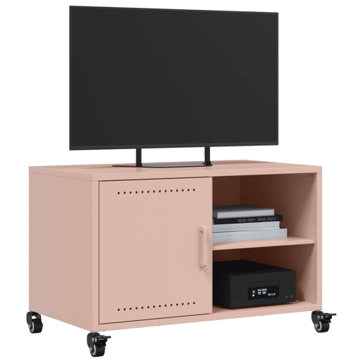 Móvel de TV - Modulo de TV - Armário de TV 68x39x43,5 cm aço rosa