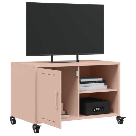 Móvel de TV - Modulo de TV - Armário de TV 68x39x43,5 cm aço rosa