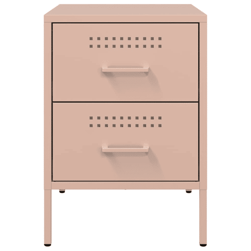 Mesa de cabeceira - Mesinha de cabeceira 36x39x50,5 cm aço rosa