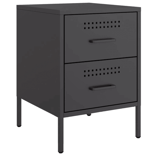 Mesa de cabeceira - Mesinha de cabeceira 36x39x50,5 cm aço preto