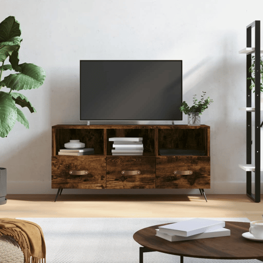 Móvel de TV - Modulo de TV - Armário de TV 102x36x50 cm derivados de madeira carvalho fumado