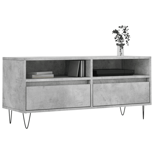 Móvel p TV, Armário de TV 100x34,5x44,5cm derivados de madeira cinza cimento