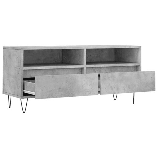 Móvel p TV, Armário de TV 100x34,5x44,5cm derivados de madeira cinza cimento
