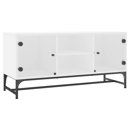 Móvel de TV - Modulo de TV - Armário de TV c portas de vidro 102x37x50 cm branco