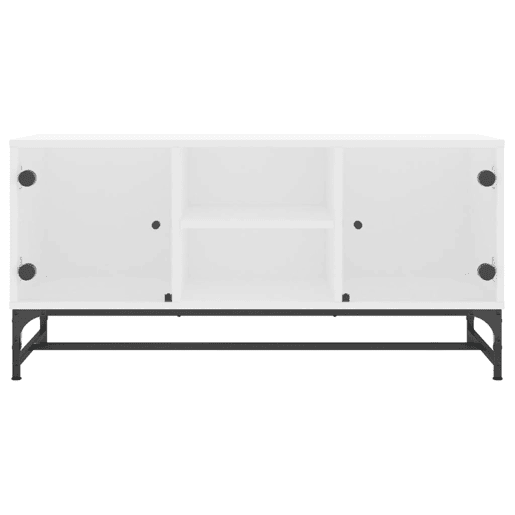 Móvel de TV - Modulo de TV - Armário de TV c portas de vidro 102x37x50 cm branco