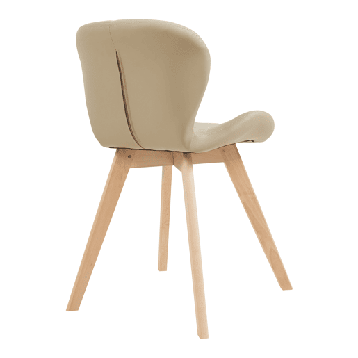 Cadeira de jantar Älmhult conjunto de 2 78x47x52 cm em pele sintética Bege en.casa