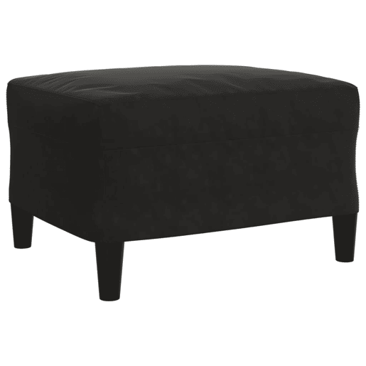 vidaXL 4 pcs conjunto de sofás com almofadões e rolos veludo preto