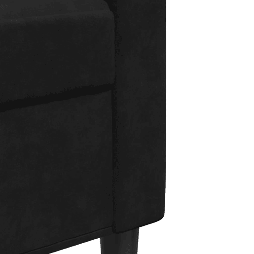 vidaXL 4 pcs conjunto de sofás com almofadões e rolos veludo preto