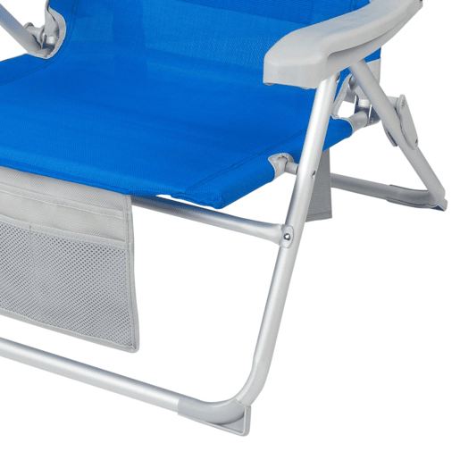 Aktive Pack 2 cadeiras de praia dobráveis XXL multiposição tecido reforçado azul