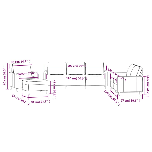 vidaXL 4 pcs conjunto de sofás com almofadões veludo cor creme vidaXL 4 pcs conjunto de sofás com almofadões veludo cor creme