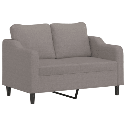 vidaXL 3 pcs conjunto de sofás com almofadas tecido cinza-acastanhado vidaXL 3 pcs conjunto de sofás com almofadas tecido cinza-acastanhado