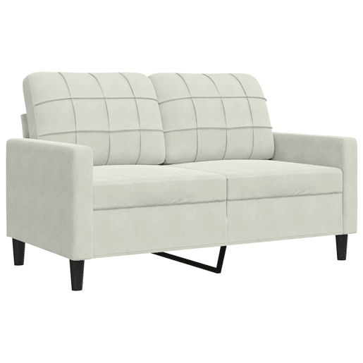vidaXL 4 pcs conjunto de sofás com almofadões e rolos veludo creme