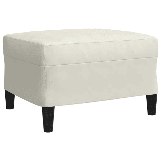 vidaXL 4 pcs conjunto de sofás com almofadões e rolos veludo creme