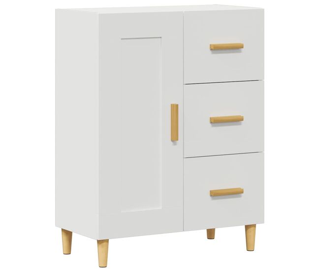 Vidaxl aparador de madera contrachapada blanco 69,5x34x90 cm