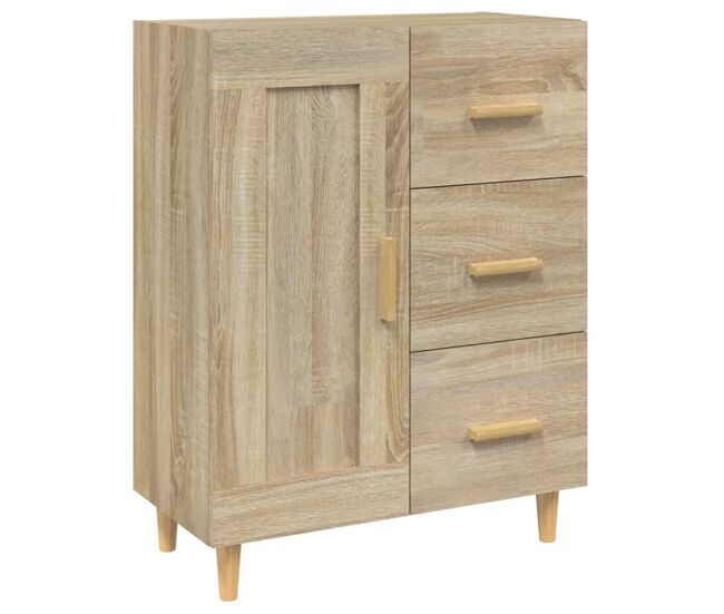 Vidaxl aparador de madera contrachapada roble sonoma 69,5x34x90 cm