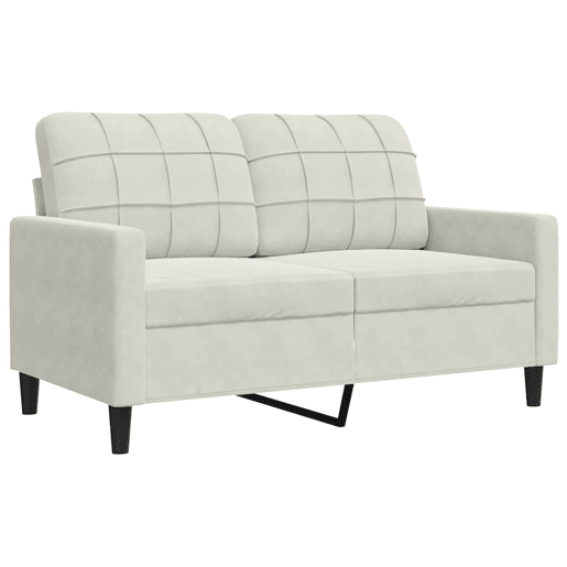 vidaXL 4 pcs conjunto de sofás com almofadões veludo cor creme