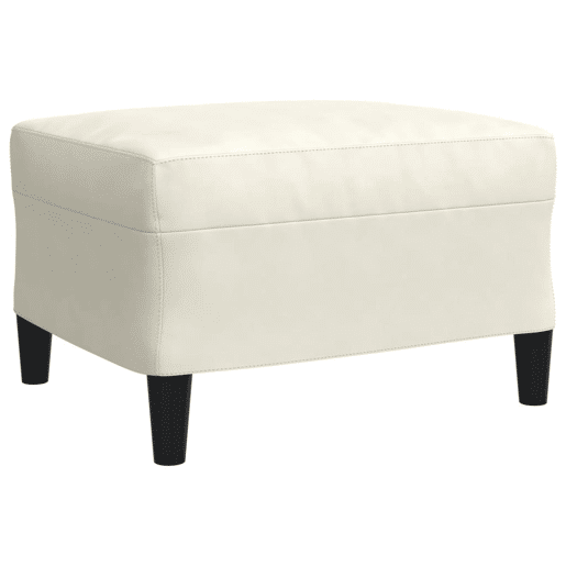 vidaXL 4 pcs conjunto de sofás com almofadões veludo cor creme