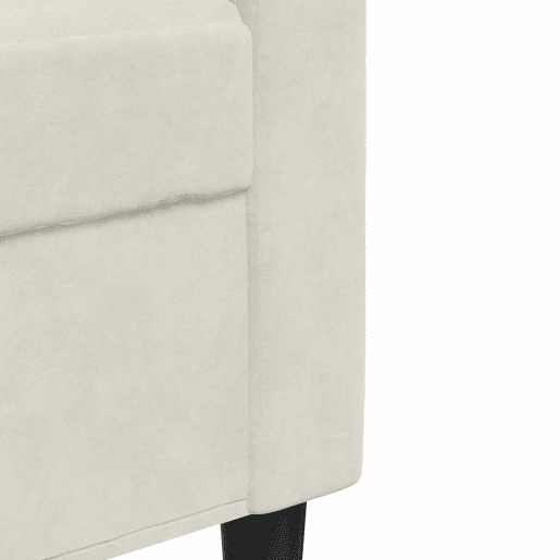 vidaXL 4 pcs conjunto de sofás com almofadões veludo cor creme