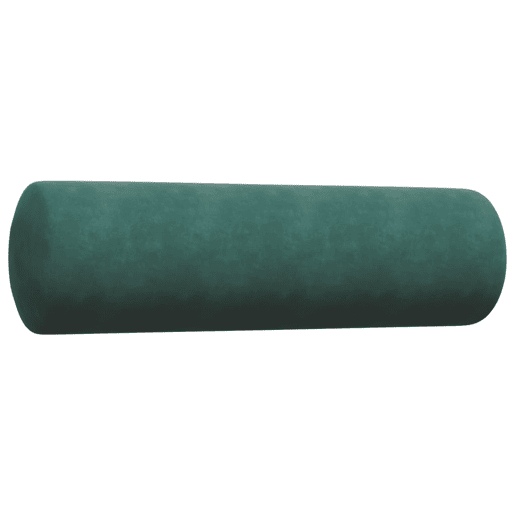 vidaXL 4 pcs conjunto sofás com almofadões e rolos veludo verde-escuro
