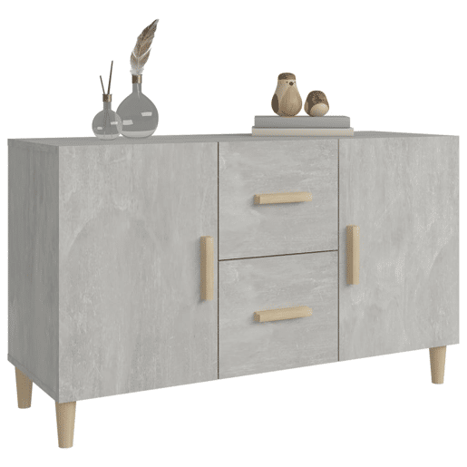vidaXL Aparador 100x36x60 cm derivados de madeira cinzento cimento