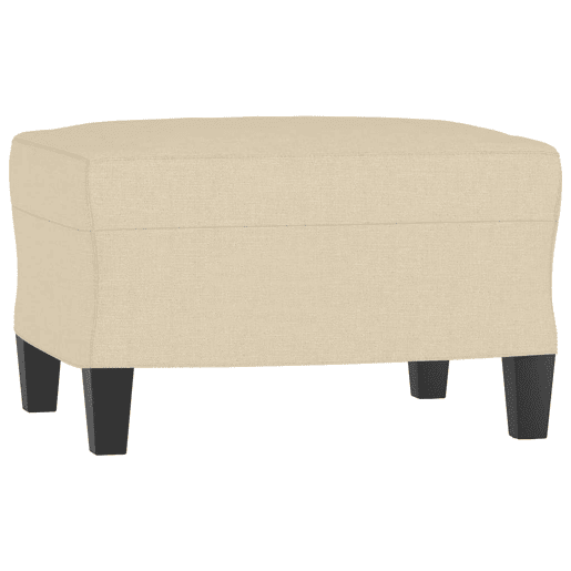 vidaXL Sofá de 3 lugares com apoio de pés 180 cm tecido cor creme vidaXL Sofá de 3 lugares com apoio de pés 180 cm tecido cor creme