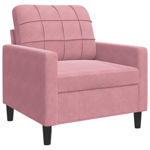 vidaXL 4 pcs conjunto de sofás com almofadões veludo rosa vidaXL 4 pcs conjunto de sofás com almofadões veludo rosa