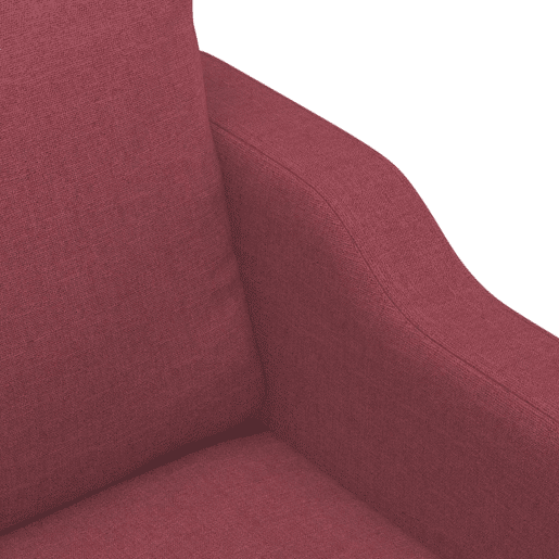 vidaXL 3 pcs conjunto de sofás com almofadas tecido vermelho-tinto