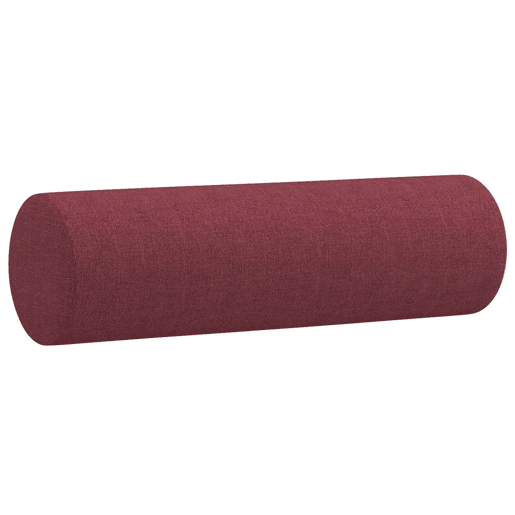 vidaXL 3 pcs conjunto de sofás com almofadas tecido vermelho-tinto