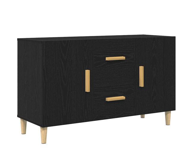 Vidaxl aparador de madera de roble negro 100x36x60 cm