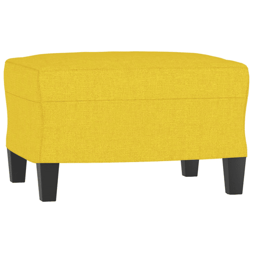 vidaXL Sofá de 3 lugares com apoio de pés 180 cm tecido amarelo-claro vidaXL Sofá de 3 lugares com apoio de pés 180 cm tecido amarelo-claro