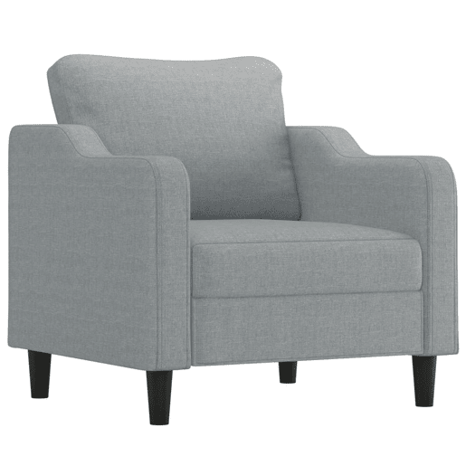 vidaXL 3 pcs conjunto de sofás com almofadas tecido cinzento-claro vidaXL 3 pcs conjunto de sofás com almofadas tecido cinzento-claro