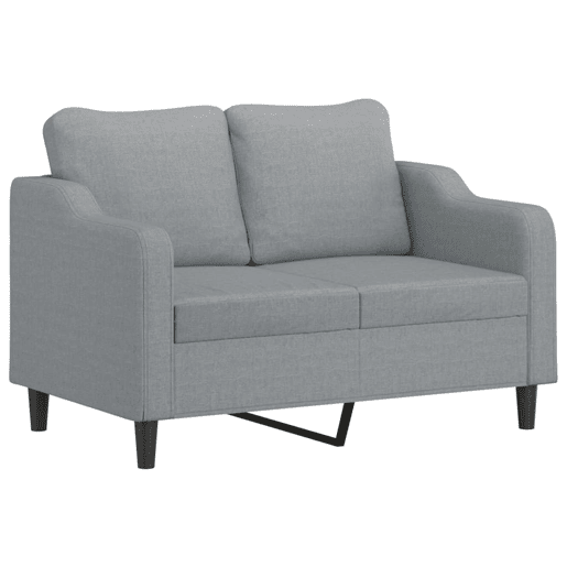 vidaXL 3 pcs conjunto de sofás com almofadas tecido cinzento-claro vidaXL 3 pcs conjunto de sofás com almofadas tecido cinzento-claro