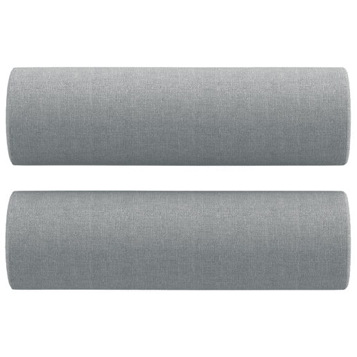 vidaXL 3 pcs conjunto de sofás com almofadas tecido cinzento-claro vidaXL 3 pcs conjunto de sofás com almofadas tecido cinzento-claro