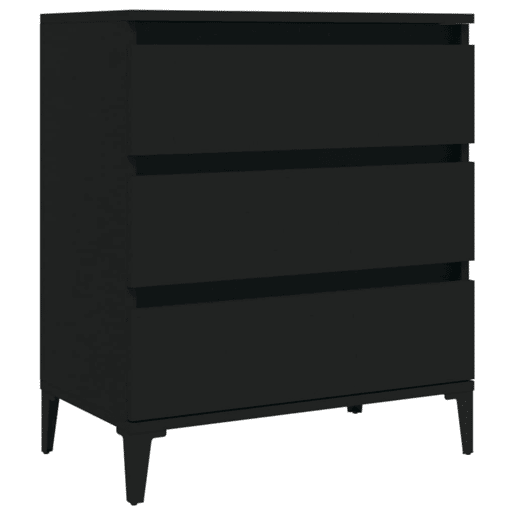 vidaXL Aparador 60x35x70 cm derivados de madeira preto