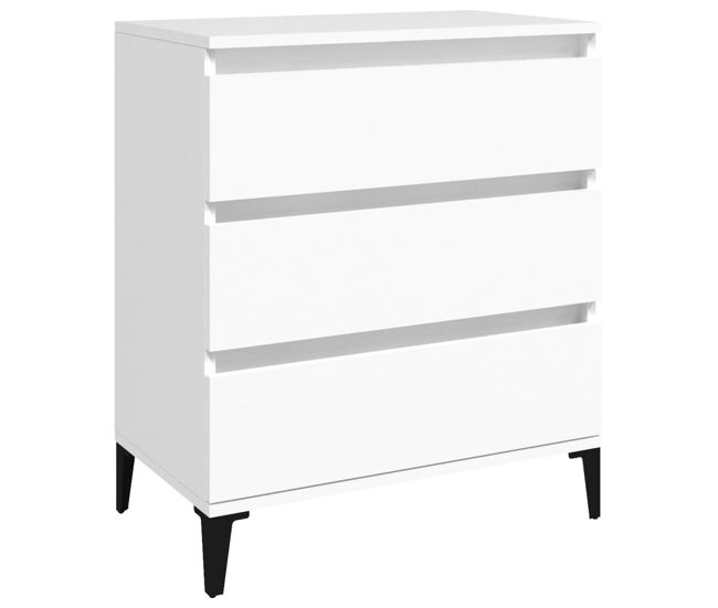 Vidaxl aparador de madera contrachapada blanco 60x35x70 cm