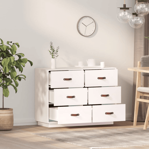 vidaXL Aparador 100x40x75 cm madeira de pinho maciça branco vidaXL Aparador 100x40x75 cm madeira de pinho maciça branco