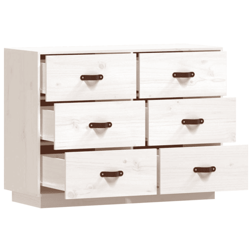 vidaXL Aparador 100x40x75 cm madeira de pinho maciça branco vidaXL Aparador 100x40x75 cm madeira de pinho maciça branco