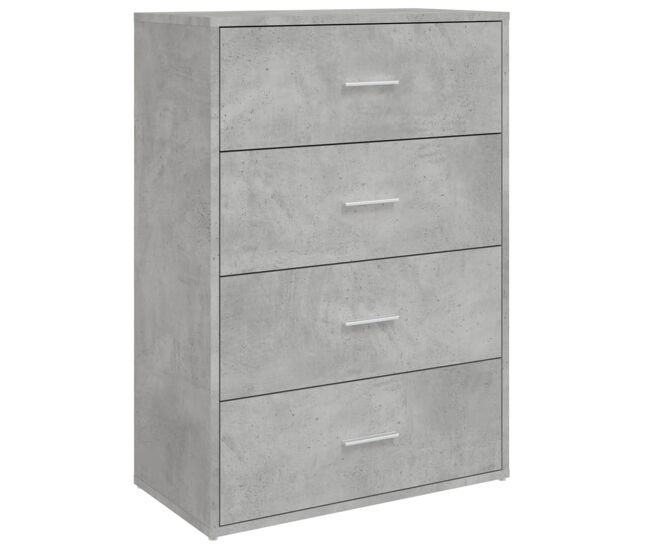 Vidaxl aparador de madera de ingeniería gris hormigón 60x31x84 cm