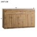Aparador de panel de partículas con 3 puertas y 3 cajónes Aparador de panel de partículas con 3 puertas y 3 cajónes Madera